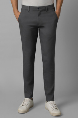 LOUIS PHILIPPE Slim Fit Men Grey Trousers