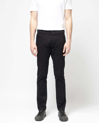 RARE RABBIT Regular Fit Men Black Trousers