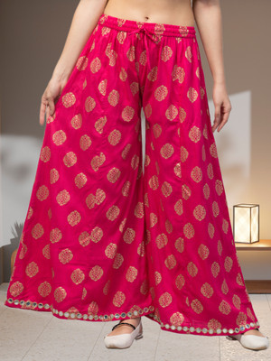 FamBee Flared Women Pink Trousers