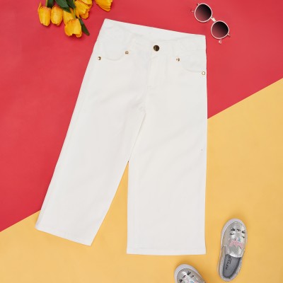 Pantaloons Junior Flared Girls White Trousers