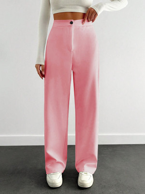 METRONAUT Relaxed Women Pink Trousers