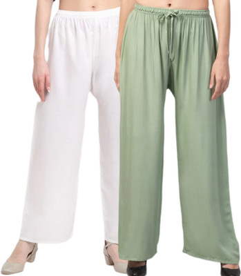 VESTMENT Regular Fit Women Multicolor, Black, White Trousers