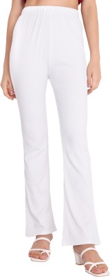 FNOCKS Straight Fit Women White Trousers