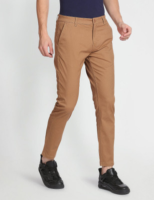 FLYING MACHINE Tapered Men Brown Trousers