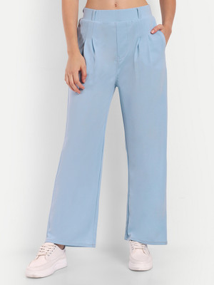 Broadstar Regular Fit Women Blue Trousers