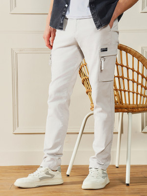 Dennis Lingo Slim Fit Men Grey Trousers
