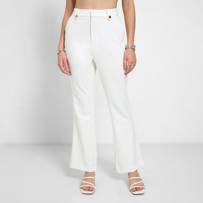 Annabelle by Pantaloons Women White Trousers