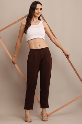 vashist Regular Fit Women Brown Trousers