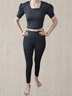 SP FASHION Relaxed Women Black Trousers