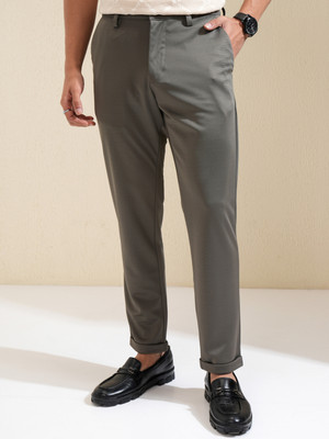 HIGHLANDER Slim Fit Men Grey Trousers