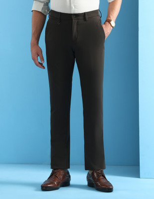 Arrow Newyork Regular Fit Men Black Trousers
