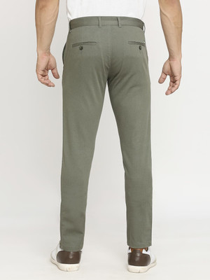 BASICS Tapered Men Green Trousers