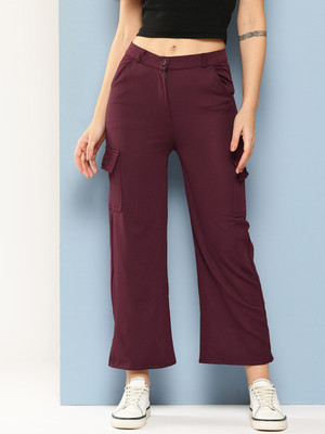 CORSICA Regular Fit Women Maroon Trousers