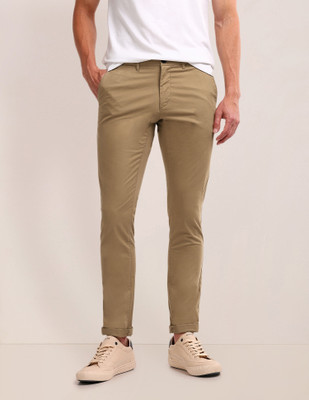 U.S. POLO ASSN. Slim Fit Men Beige Trousers