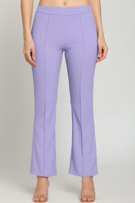 Urban weave Regular Fit Women Purple Trousers