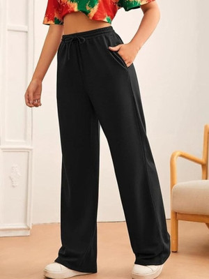 Pricha Loose Fit Women Black Trousers