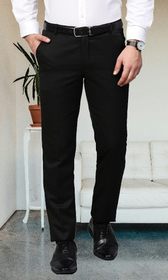 AD & AV Regular Fit Men Black Trousers