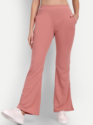Broadstar Flared Women Pink Trousers