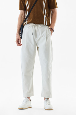 Snitch Relaxed Men White Trousers