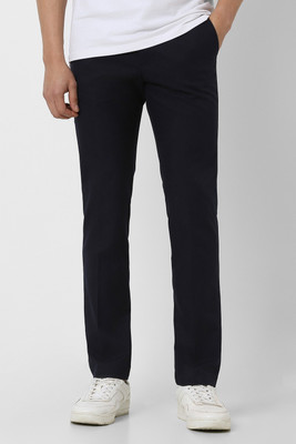 PETER ENGLAND Slim Fit Men Dark Blue Trousers