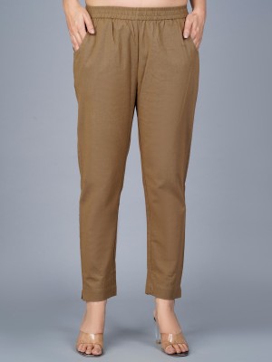 QuaClo Regular Fit Women Brown Trousers