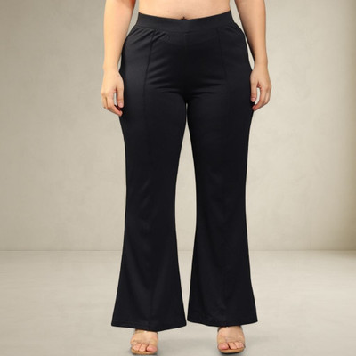 Squadfashion Loose Fit Women Black Trousers