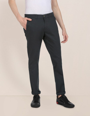 U.S. POLO ASSN. Regular Fit Men Grey Trousers