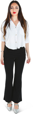 London Rag Relaxed Women Black Trousers