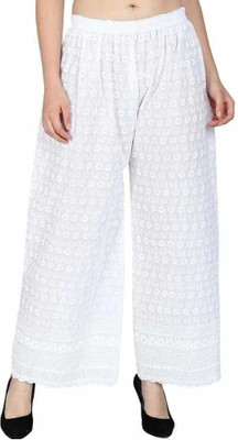 Outerwear Flared Women White Trousers