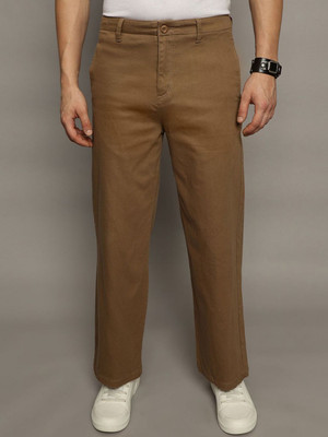 Roadster Loose Fit Men Khaki Trousers