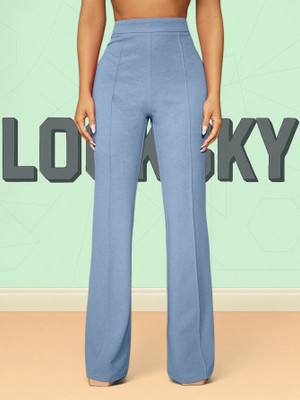 nitafashion Loose Fit Women Light Blue Trousers