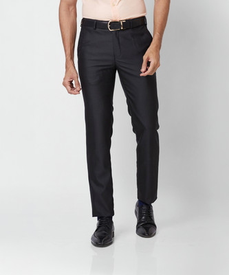 Raymond Slim Fit Men Black Trousers