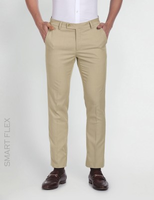 ARROW Regular Fit Men Beige Trousers