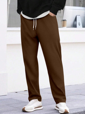 Rajovati Loose Fit Men Brown Trousers