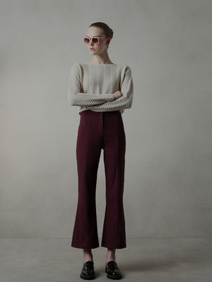 VERO MODA Flared Women Maroon Trousers