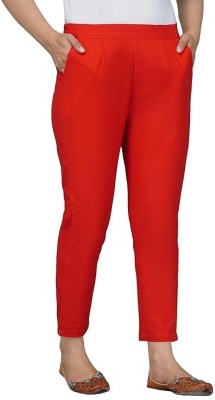 SEER Regular Fit Women Red Trousers