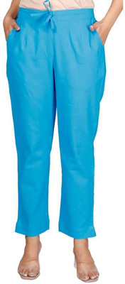 D-image Regular Fit Women Light Blue Trousers
