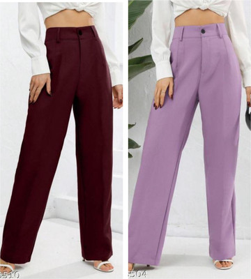 GREEN-SHADE Regular Fit Women Multicolor Trousers