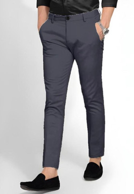 chirag enterprises Regular Fit Men Grey Trousers
