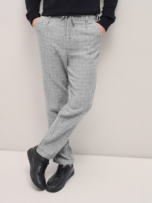 THE BEAR HOUSE Tapered Men Grey Trousers