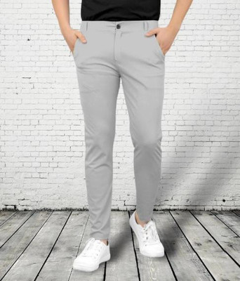 ELITE STAR Slim Fit Men Grey Trousers