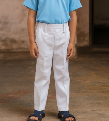 OSD Regular Fit Boys White Trousers