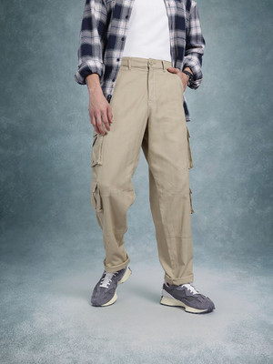 Roadster Relaxed Men Beige Trousers