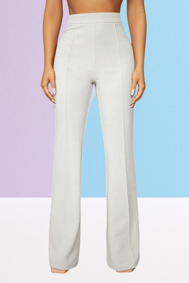 SKD TRENDZ Comfort Fit, Regular Fit Women Grey Trousers