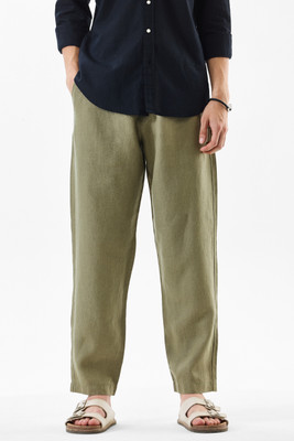 Snitch Regular Fit Men Green Trousers