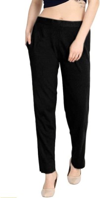 24Hour Fashion Regular Fit Women Black Trousers