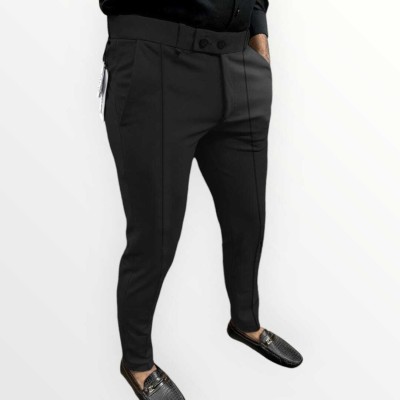 RAJMUDRA FASHION Skinny Fit Men Black Trousers