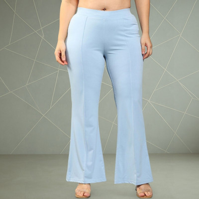 Anitafashion Comfort Fit, Regular Fit Women Light Blue Trousers