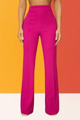 AKOTTY Comfort Fit, Regular Fit Women Pink Trousers