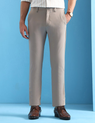 Arrow Newyork Slim Fit Men Brown Trousers